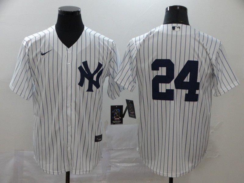 Men New York Yankees #24 No name White Nike Game MLB Jerseys->new york yankees->MLB Jersey